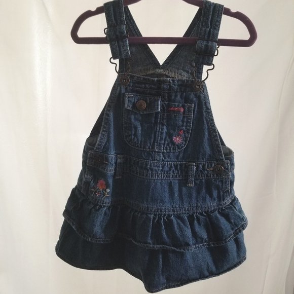Baby Girls' OshKosh B'gosh Denim Overall/Jumper Dress, size 24 months, EUC - Picture 9 of 9